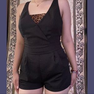 Black shorts romper